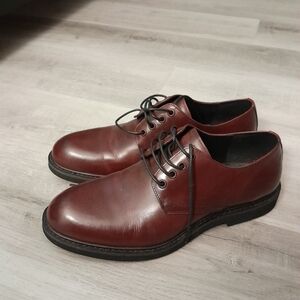 Steve Madden Alton Brown Burgundy Men's Leather Shoes Size 9.5M / 42.5